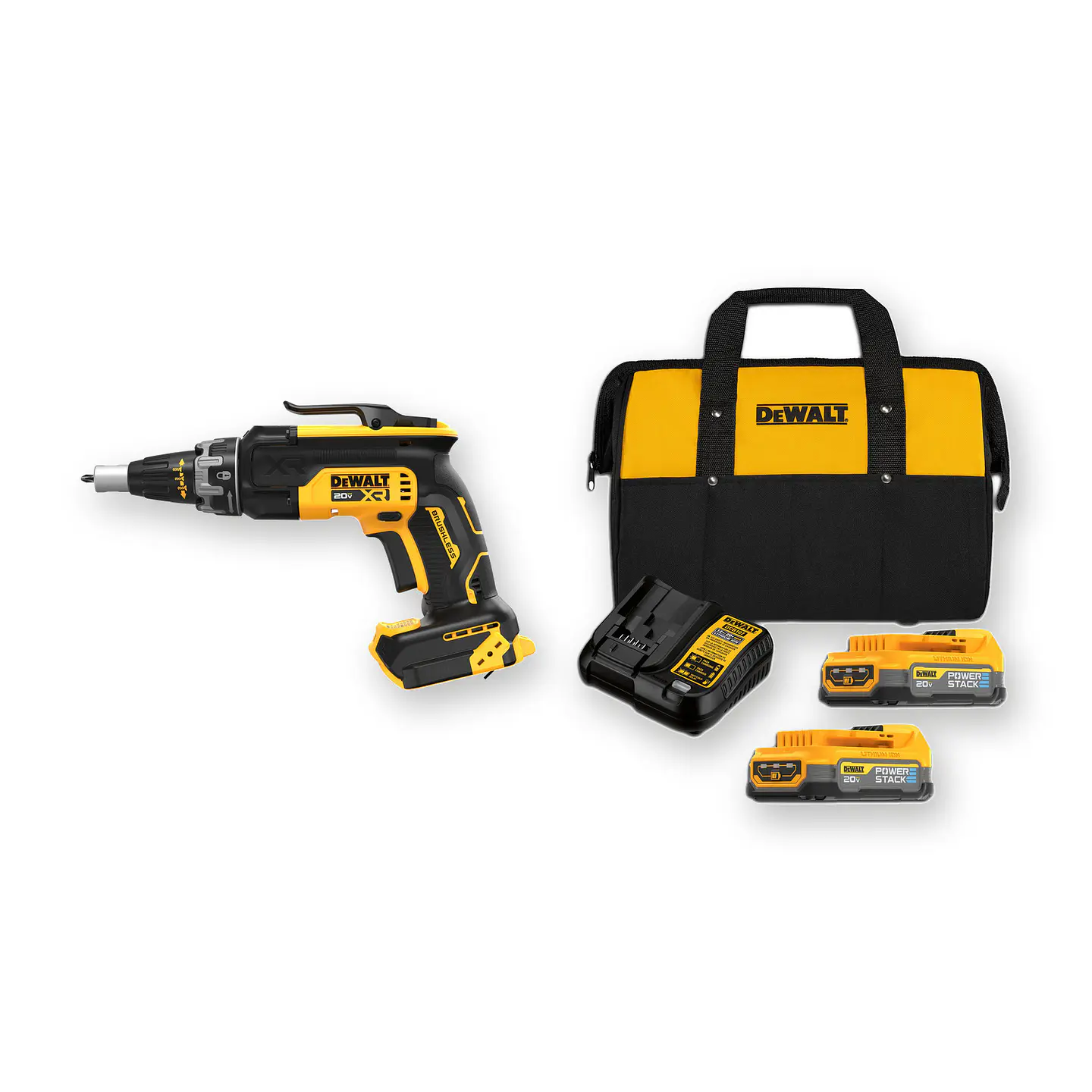 Kit Atornillador Tabiquero XR Dewalt DCF630 + 2 Bat Powerstack 1