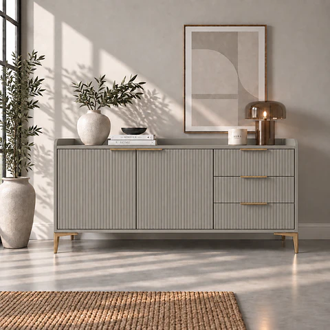 BUFFET COUNTRY GRAY CHALKED