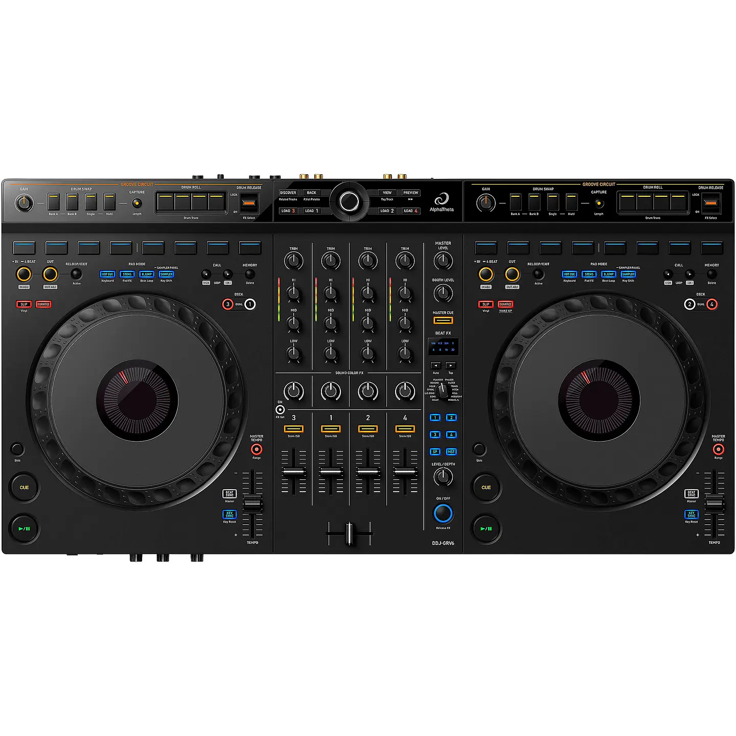 AlphaTheta DDJ-GRV6 - Controlador DJ de 4 canales 1
