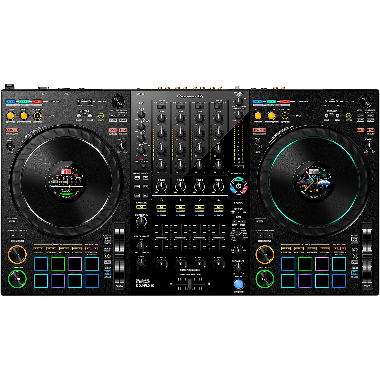 Pioneer DJ DDJ-FLX10 - Controlador DJ de 4 canales 1