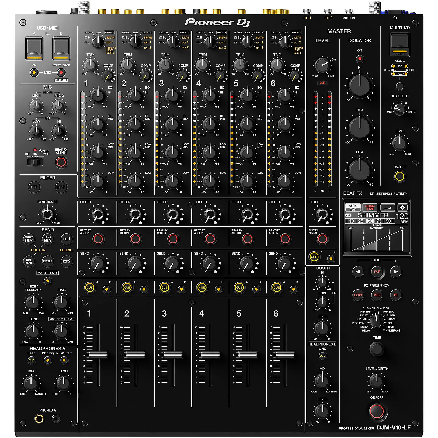 Pioneer DJ DJM-V10-LF - Mixer Profesional de 6 Canales 1