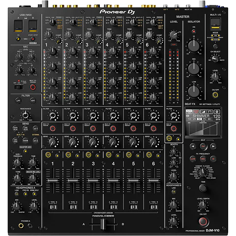 PIONEER DJ DJM-V10 - Mezcladora para DJ de 6 Canales