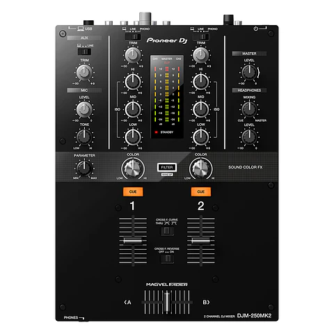 Pioneer DJ DJM-250MK2 - Mezcladora DJ de 2 Canales