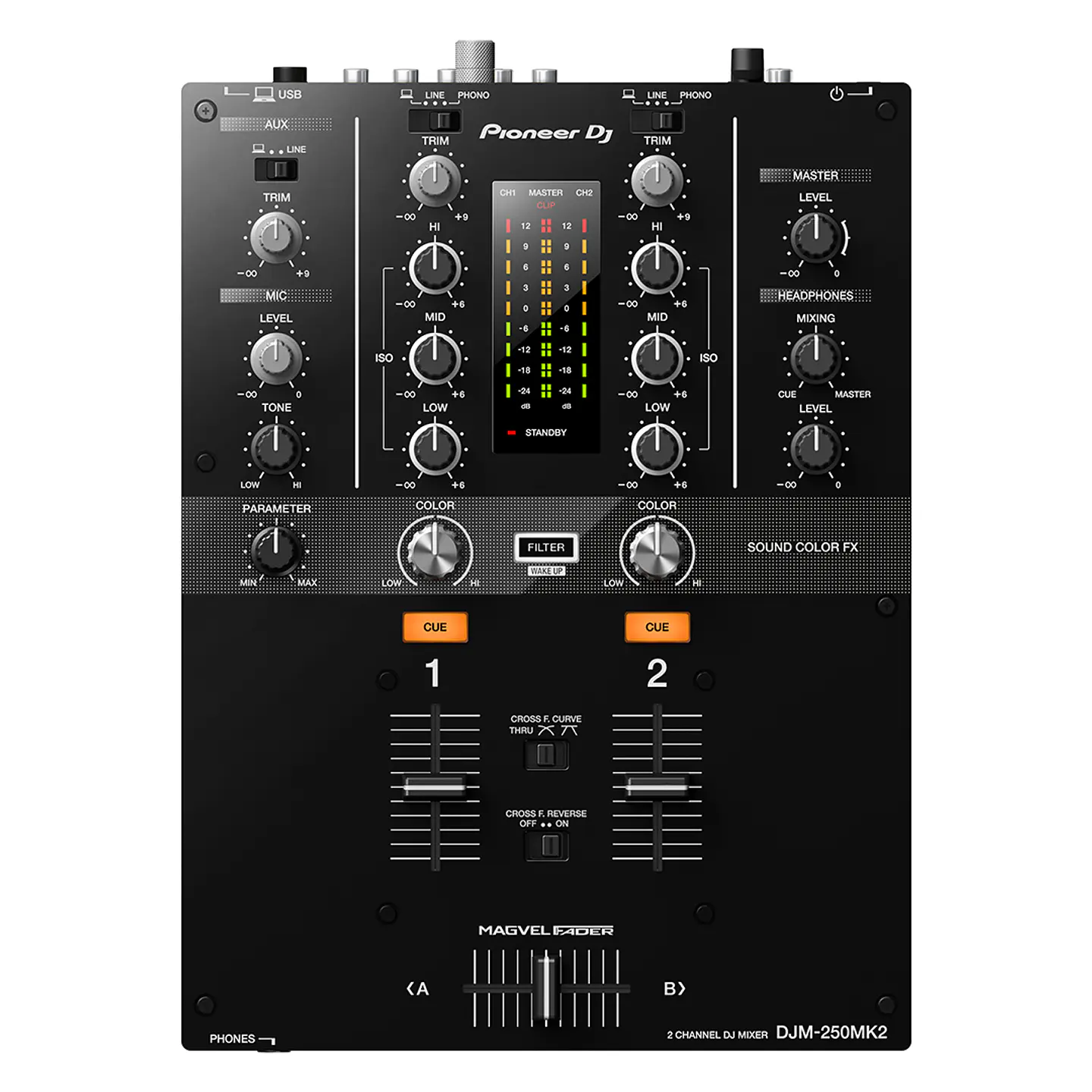 Pioneer DJ DJM-250MK2 - Mezcladora DJ de 2 Canales 1