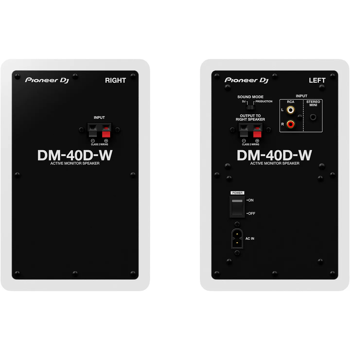 Pioneer DJ DM-40D-W | Monitores Activos de Escritorio de 4 Pulgadas (Par, color Blanco) 3