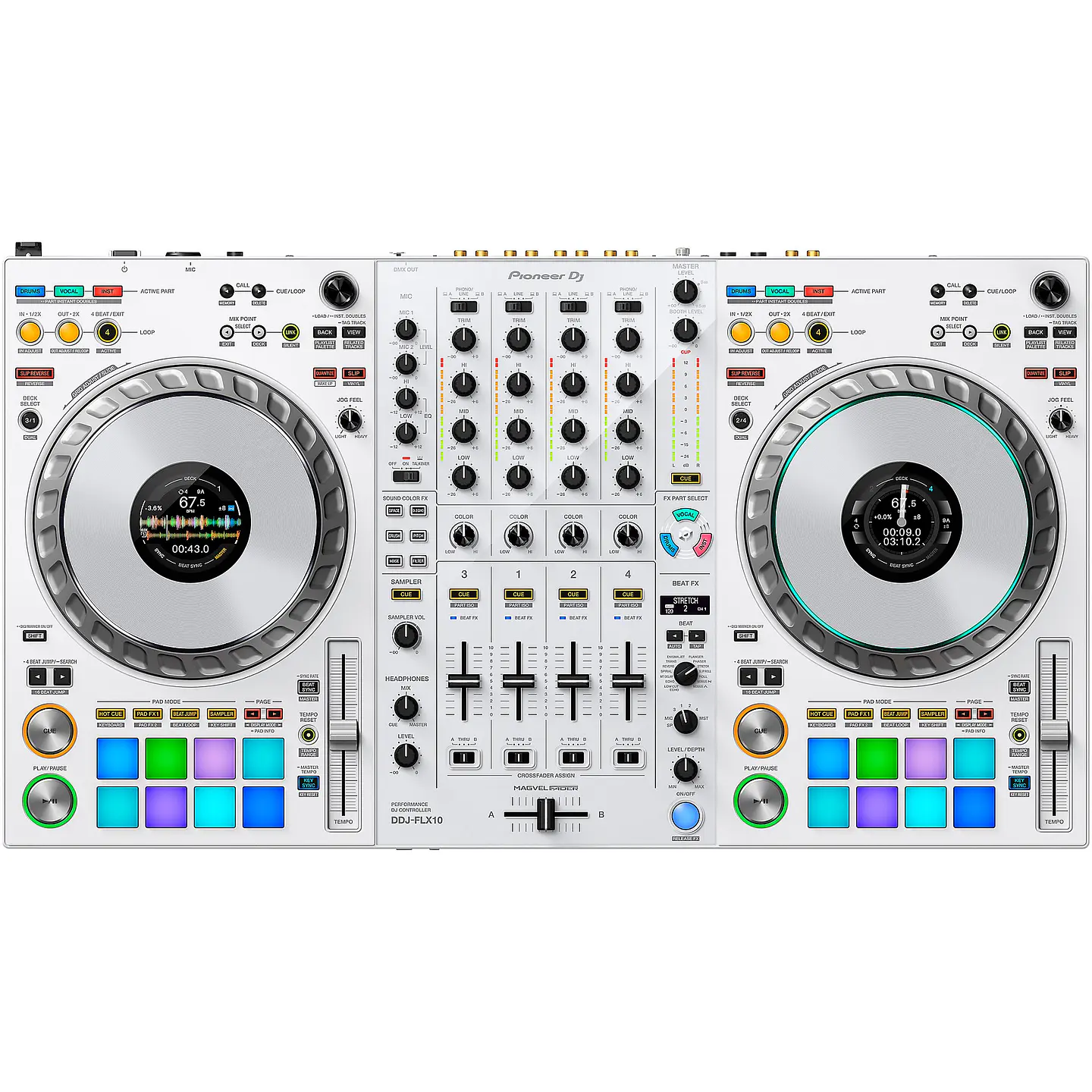 Pioneer DJ DDJ-FLX10-W - Controlador DJ de 4 canales 1