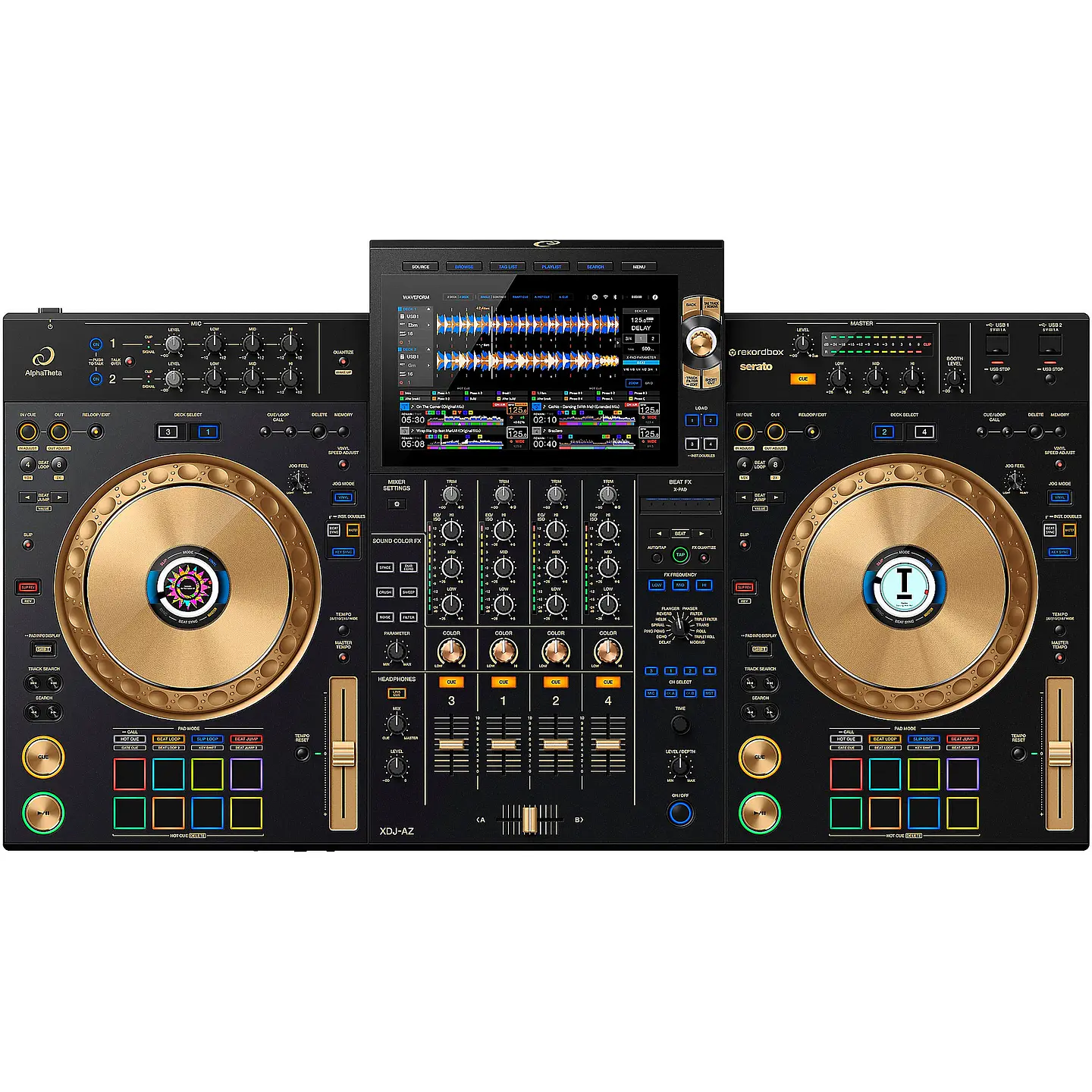 AlphaTheta XDJ-AZ-N - Sistema DJ Todo En Uno de 4 canales (color Dorado) 1