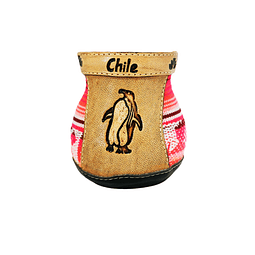 Mate de cerámica & aguayo - Diseño pingüino