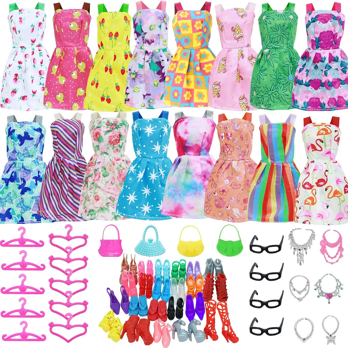 Set 32 Piezas Accesorios Ropa Moda Fashions Para Muñecas Barbie de 30 cm Altura 1
