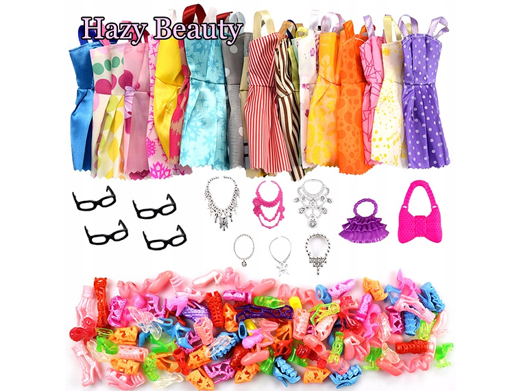 Set 32 Piezas Accesorios Ropa Moda Fashions Para Muñecas Barbie de 30 cm Altura 3