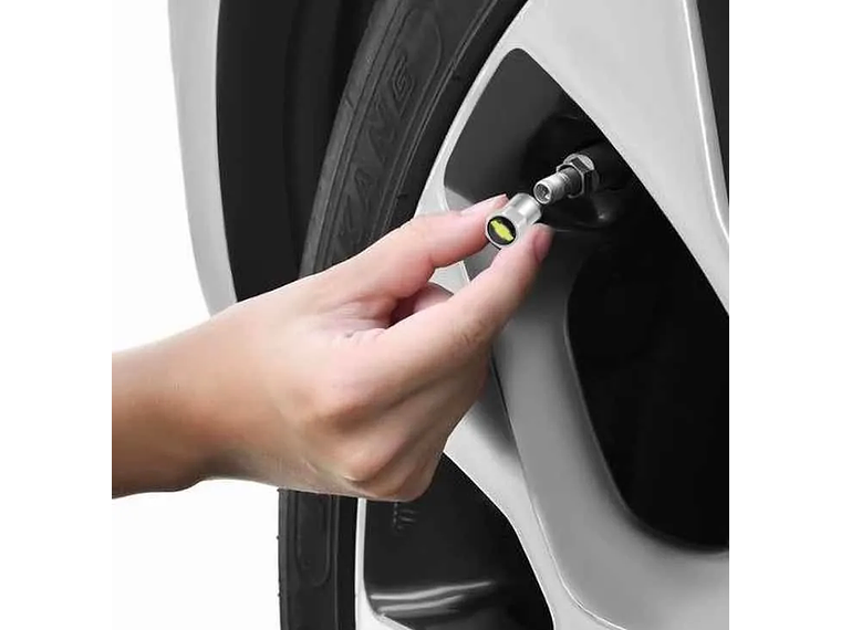 Set X4 Tapas Válvulas Metálicas Aire Ruedas Para Chevrolet 3