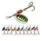 Pack 10 Cucharillas N2 Señuelos Pesca Cuchara Spinner más Caja  - Miniatura 2