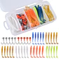 Kit 40 Piezas Pesca Señuelos Vinilo Anzuelo Cabeza Plomada modelo B - Miniatura 1