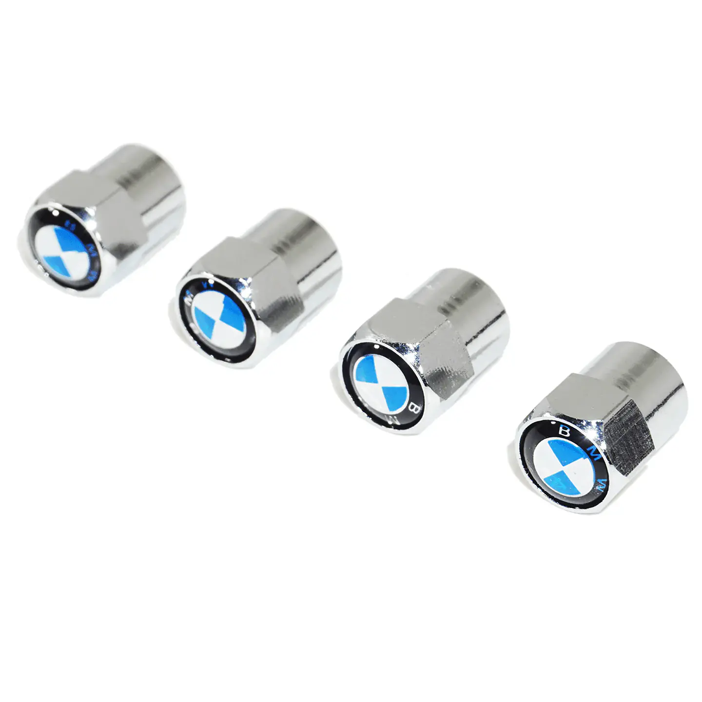 Set X4 Tapas Válvulas Metálicas Aire Ruedas Para Bmw 2
