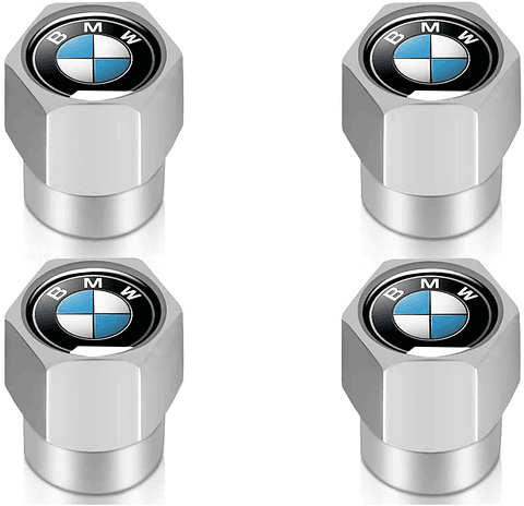 Set X4 Tapas Válvulas Metálicas Aire Ruedas Para Bmw