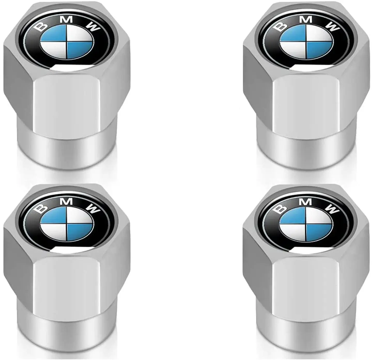 Set X4 Tapas Válvulas Metálicas Aire Ruedas Para Bmw 1
