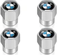Set X4 Tapas Válvulas Metálicas Aire Ruedas Para Bmw - Miniatura 1
