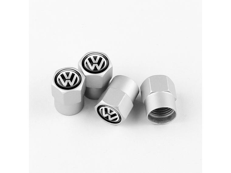 Set X4 Tapas Válvulas Metálicas Aire Rueda Para Volkswagen 1