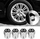 Set X4 Tapas Válvulas Metálicas Aire Ruedas Para Mazda - Miniatura 3