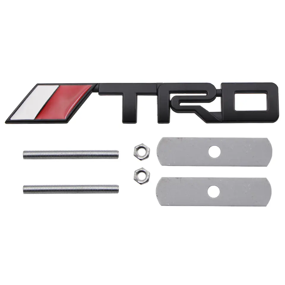 Emblema parrilla Logo Frontal Para Toyota Trd Metálico 14x2.2cm 1