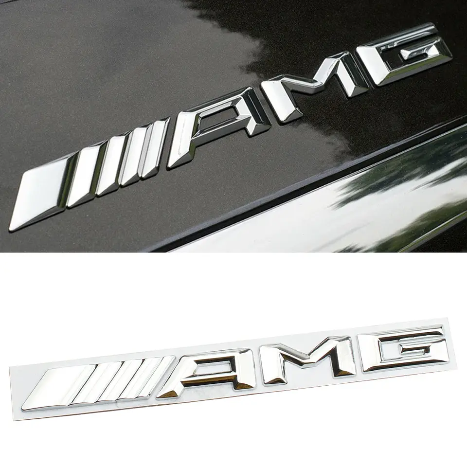 Logo adhesivo Emblema Amg Para Mercedes Benz 18.2x1.7cm 2