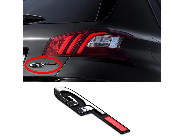 Emblema Adhesivo Logo Gt Para Peugeot 9.6x1.9cm 4