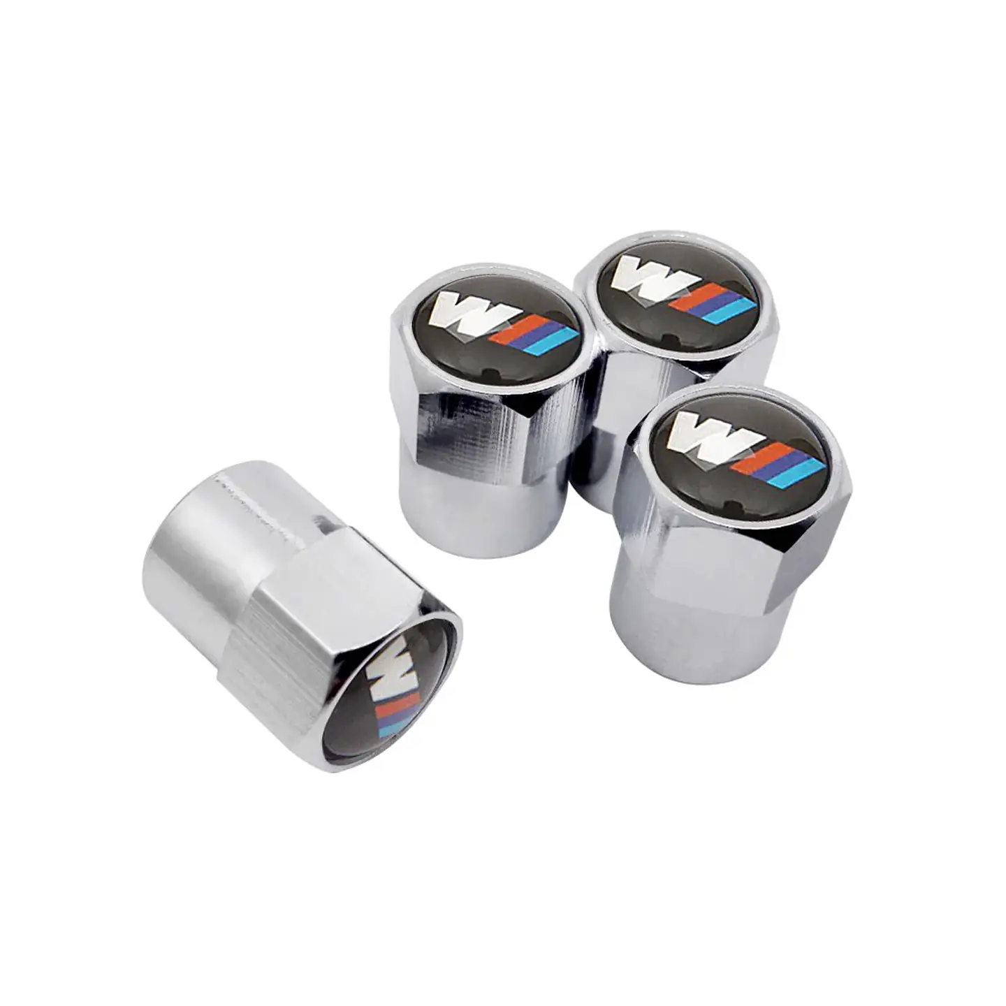Set X4 Tapas Válvulas Metálicas Aire Rueda Serie M Para Bmw 1
