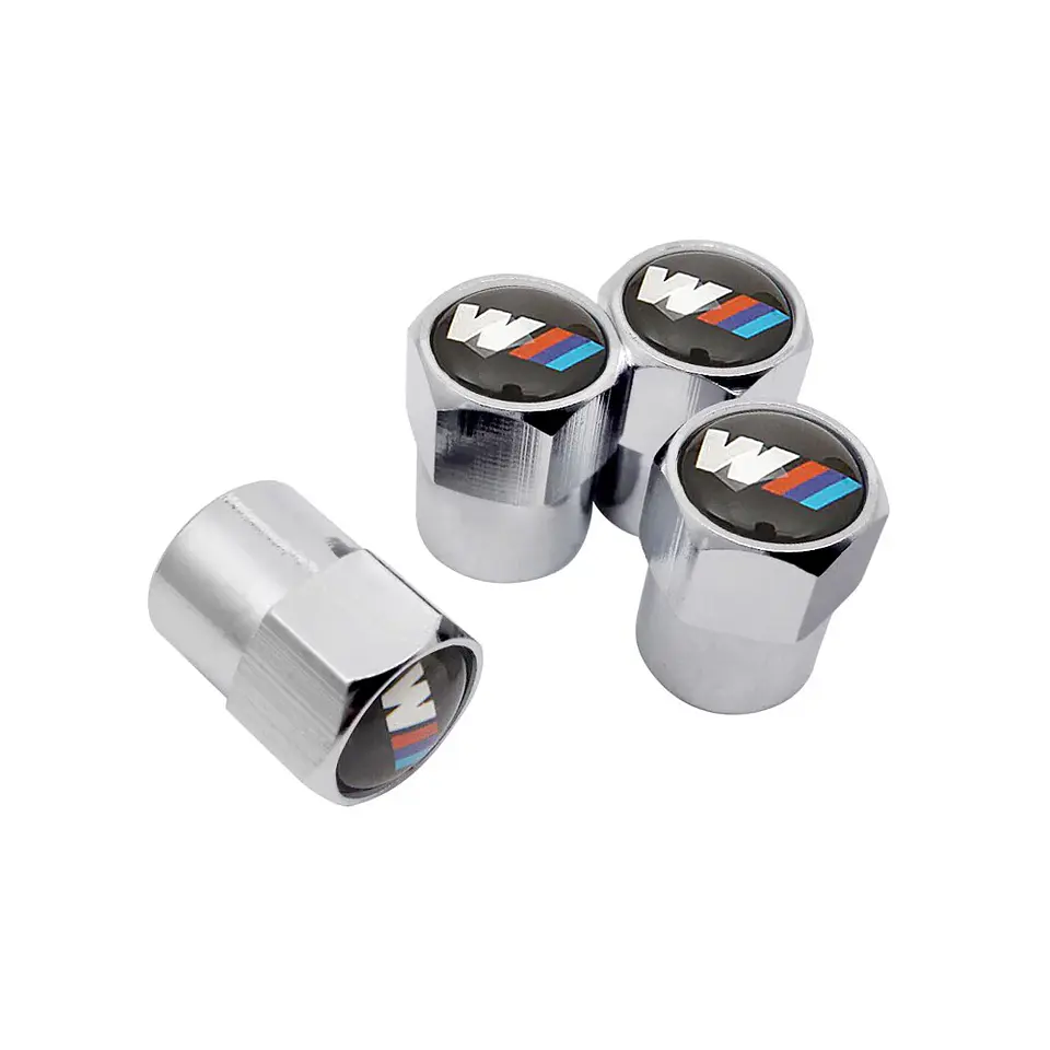 Set X4 Tapas Válvulas Metálicas Aire Rueda Serie M Para Bmw 2