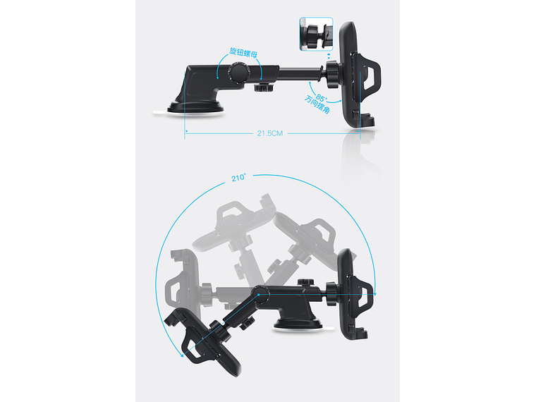 Soporte Celular Porta Smartphone Brazo Extensible Para Vehículos 8