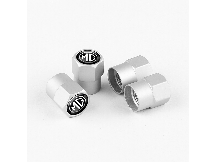 Set X4 Tapas Válvulas Metálicas Aire Rueda Para Mg Morris Garage 2