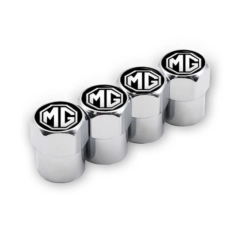 Set X4 Tapas Válvulas Metálicas Aire Rueda Para Mg Morris Garage