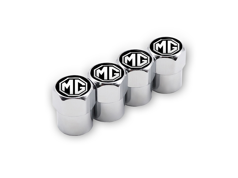 Set X4 Tapas Válvulas Metálicas Aire Rueda Para Mg Morris Garage 1