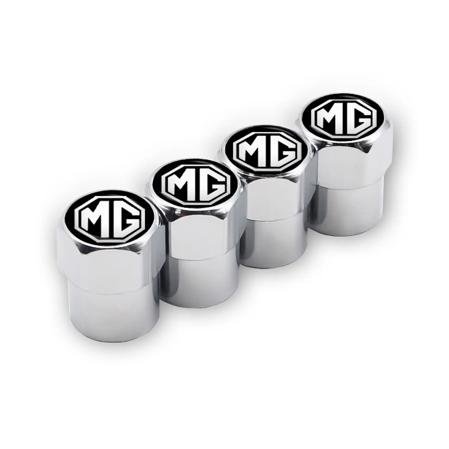 Set X4 Tapas Válvulas Metálicas Aire Rueda Para Mg Morris Garage 1