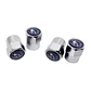 Set X4 Tapas Válvulas Metálicas Aire Ruedas Para Subaru - Miniatura 1