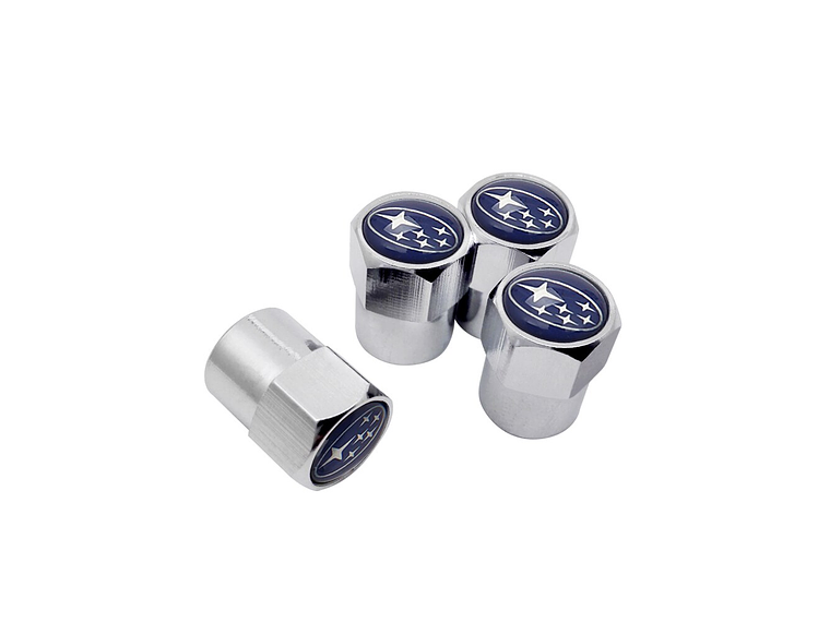 Set X4 Tapas Válvulas Metálicas Aire Ruedas Para Subaru 2