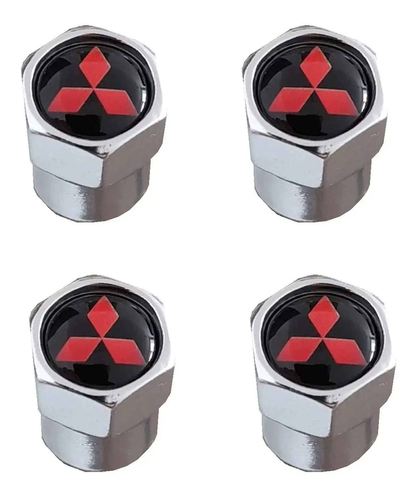 Set X4 Tapas Válvulas Metálicas Aire Rueda Para Mitsubishi 2