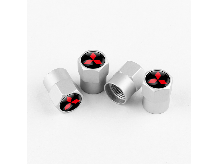 Set X4 Tapas Válvulas Metálicas Aire Rueda Para Mitsubishi 1