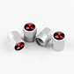 Set X4 Tapas Válvulas Metálicas Aire Rueda Para Mitsubishi - Miniatura 1