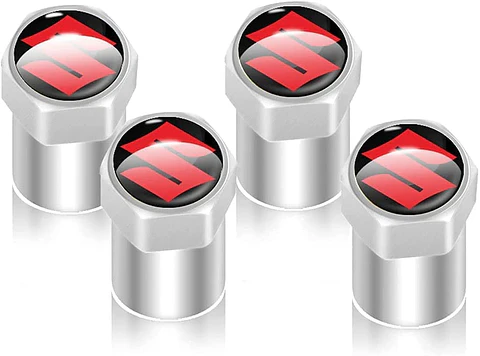 Set X4 Tapas Válvulas Metálicas Aire Rueda Para Suzuki