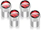Set X4 Tapas Válvulas Metálicas Aire Rueda Para Suzuki - Miniatura 1
