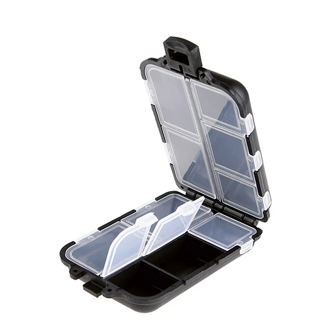 Mini Caja Para Señuelos Anzuelos De Pesca 10 Compartimientos