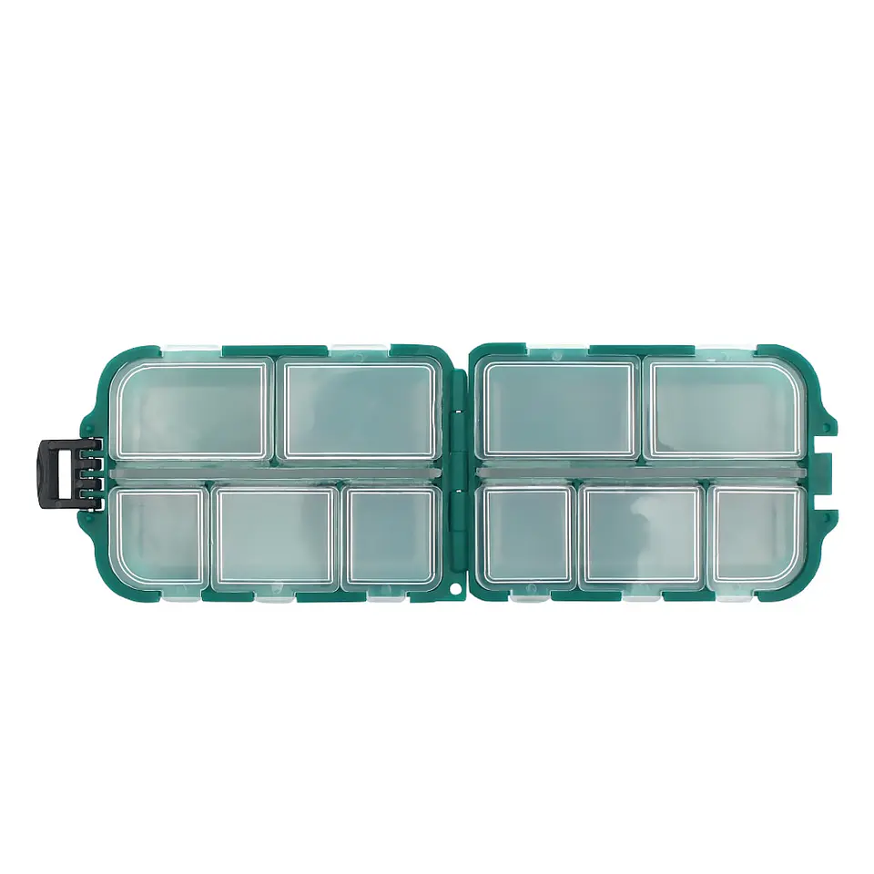 Mini Caja Para Señuelos Anzuelos De Pesca 10 Compartimientos 2