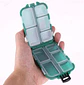 Mini Caja Para Señuelos Anzuelos De Pesca 10 Compartimientos - Miniatura 3