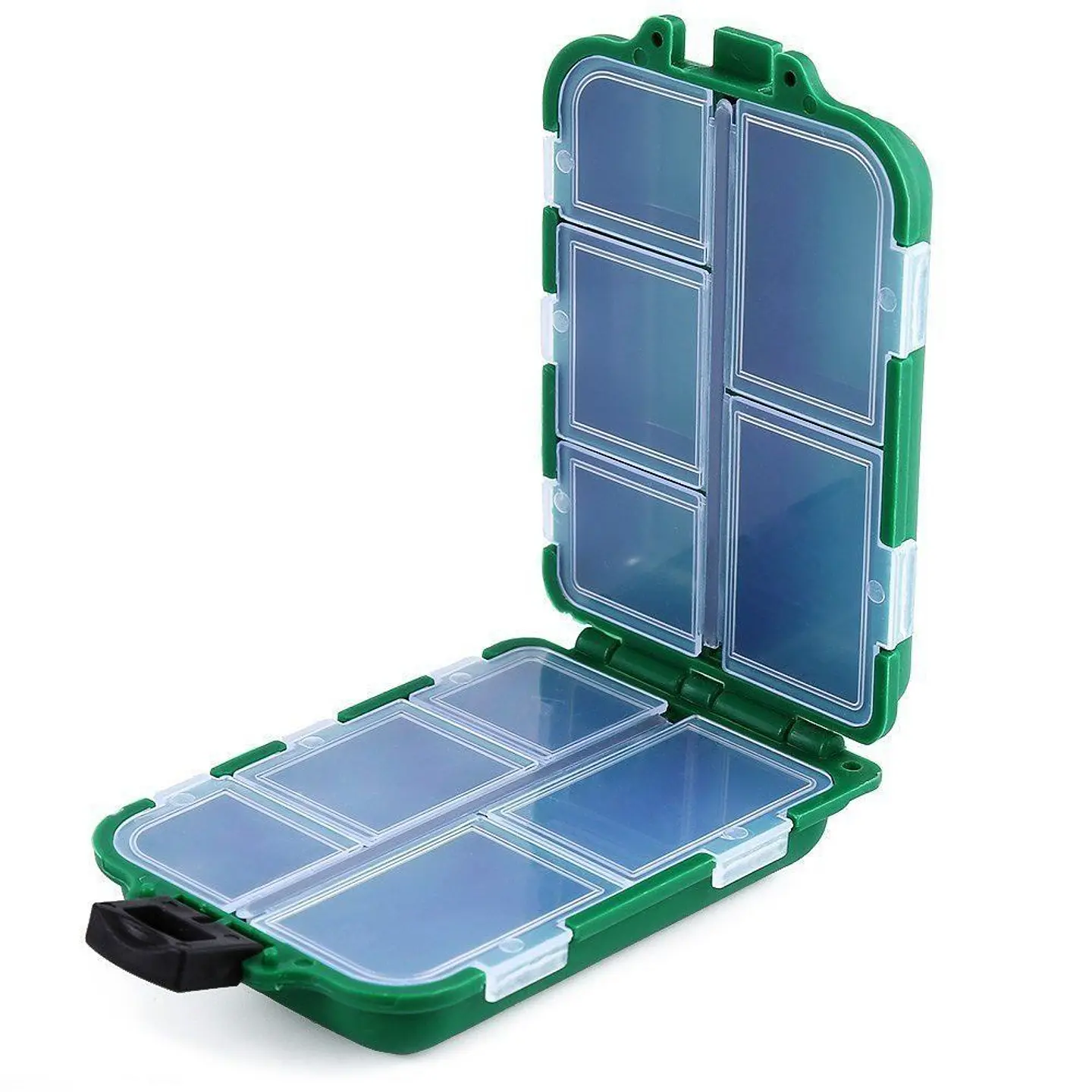 Mini Caja Para Señuelos Anzuelos De Pesca 10 Compartimientos 4