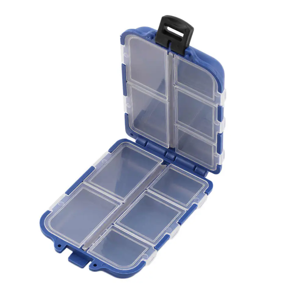 Mini Caja Para Señuelos Anzuelos De Pesca 10 Compartimientos 3
