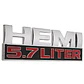 Emblema adhesivo Logo Hemi 5.7 Liter Para Dodge 12x4cm - Miniatura 3