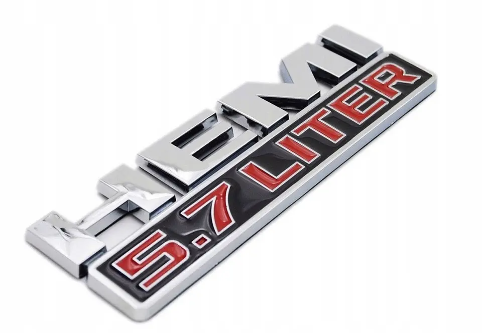 Emblema adhesivo Logo Hemi 5.7 Liter Para Dodge 12x4cm 4