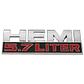Emblema adhesivo Logo Hemi 5.7 Liter Para Dodge 12x4cm - Miniatura 1