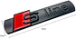 Par De Emblemas Sline Logos Para Audi S Line 7.2x1.8cm - Miniatura 3