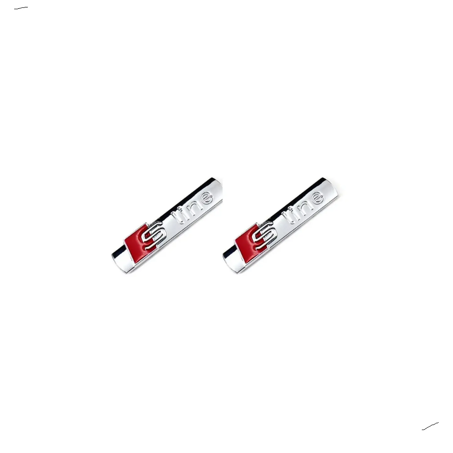 Par De Emblemas Sline Logos Para Audi S Line 7.2x1.8cm 1